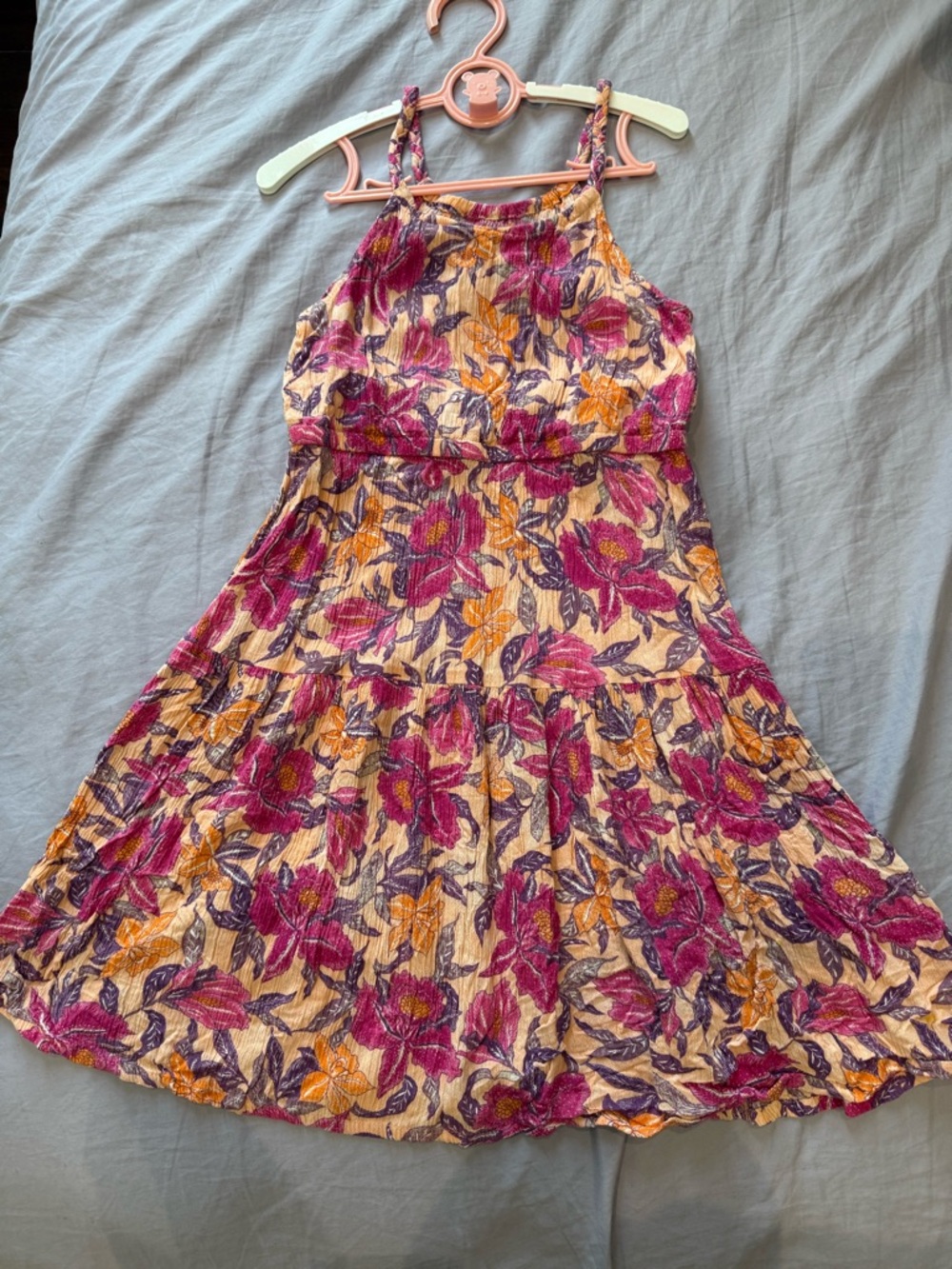 Old Navy Peach, Purple & Orange Floral Tank Top
